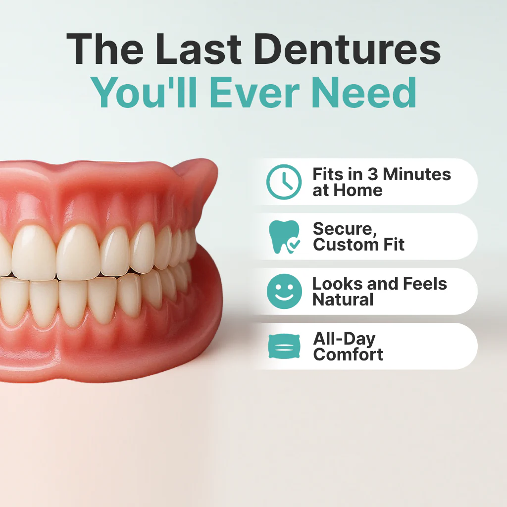 ⏰Ends Today: 70% OFF! 🌎KLENIMORE™ Custom-Fit  Dentures— Designed for Comfort and a Natural-Looking Smile
