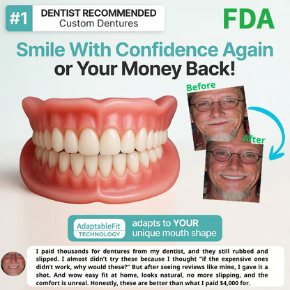 ⏰Ends Today: 70% OFF! 🌎KLENIMORE™ Custom-Fit  Dentures— Designed for Comfort and a Natural-Looking Smile